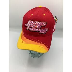 NWT NASCAR James Ince Motorsports Hat 35 Checkered Flag Sports Red Adjustable